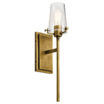 Alton Wall Sconce - Floor Model - Natural Brass / Clear Seeded