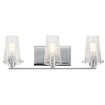 Alton Bathroom Vanity Light - Chrome / Clear Seeded