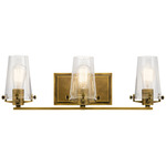 Alton Bathroom Vanity Light - Natural Brass / Clear Seeded