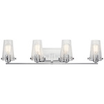 Alton Bathroom Vanity Light - Chrome / Clear Seeded