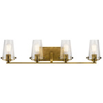 Alton Bathroom Vanity Light - Natural Brass / Clear Seeded