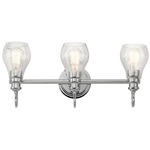 Greenbrier Bathroom Vanity Light - Chrome / Clear Seeded