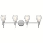 Greenbrier Bathroom Vanity Light - Chrome / Clear Seeded