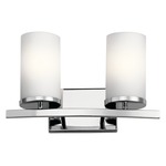 Crosby Bathroom Vanity Light - Chrome / Satin Etched