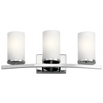 Crosby Bathroom Vanity Light - Chrome / Satin Etched