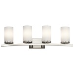 Crosby Bathroom Vanity Light - Brushed Nickel / Satin Etched