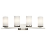 Crosby Bathroom Vanity Light - Brushed Nickel / Satin Etched