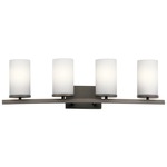 Crosby Bathroom Vanity Light - Olde Bronze / Satin Etched