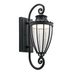 Wakefield Outdoor Wall Sconce - Textured Black / Clear