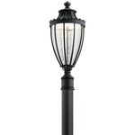 Wakefield Post Mount - Textured Black / Clear