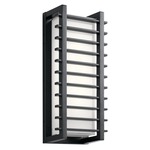 Rockbridge Outdoor Wall Sconce - Black / White Glass