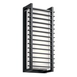 Rockbridge Outdoor Wall Sconce - Black / White Glass