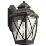 Tangier Outdoor Wall Light - Olde Bronze / Clear Seeded