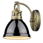 Duncan Wall Light - Aged Brass / Black / Black