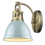 Duncan Wall Light - Aged Brass / Seafoam