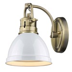 Duncan Wall Light - Aged Brass / White