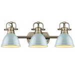 Duncan Bathroom Vanity Light - Aged Brass / Seafoam / Seafoam