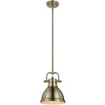 Duncan Mini Rod Pendant - Aged Brass / Aged Brass