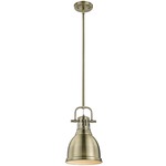 Duncan Downrod Pendant - Aged Brass / Aged Brass