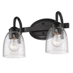 Parrish Bathroom Vanity Light - Black / Seeded