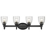 Parrish Bathroom Vanity Light - Black / Seeded