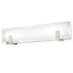 Meridien Bathroom Vanity Light - Floor Model - Brushed Nickel / White