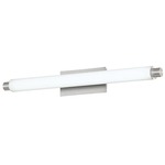 Vista Bathroom Vanity Light - Brushed Aluminum / White