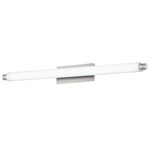 Vista Bathroom Vanity Light - Brushed Aluminum / White