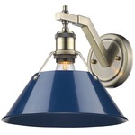 Orwell Wall Light - Aged Brass / Navy