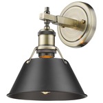 Orwell Wall Sconce - Aged Brass / Black