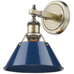Orwell Wall Sconce - Aged Brass / Navy