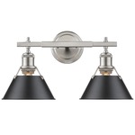 Orwell Bathroom Vanity Light - Pewter / Black