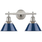 Orwell Bathroom Vanity Light - Pewter / Navy