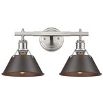 Orwell Bathroom Vanity Light - Pewter / Rubbed Bronze