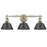 Orwell Bathroom Vanity Light - Aged Brass / Black