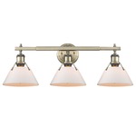 Orwell Bathroom Vanity Light - Aged Brass / Opal