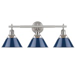 Orwell Bathroom Vanity Light - Pewter / Navy