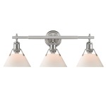 Orwell Bathroom Vanity Light - Pewter / Opal