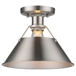 Orwell Semi Flush Ceiling Light - Pewter / Pewter