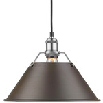 Orwell Pendant - Pewter / Rubbed Bronze