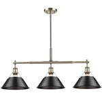 Orwell Linear Pendant - Aged Brass / Black / Black