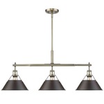 Orwell Linear Pendant - Aged Brass / Rubbed Bronze / Rubbed Bronze