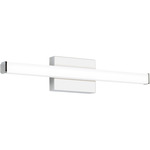 Lufe Square Bathroom Vanity Light - Chrome