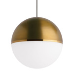 Akova Monorail Pendant - Aged Brass / Aged Brass / Bright Brass