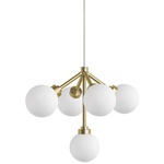 Mara Freejack Pendant - Floor Model - Aged Brass / Frost White
