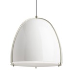 Paravo Pendant - Gloss White / Satin Nickel