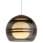 Sedona Monopoint Pendant - Satin Nickel / Transparent Smoke