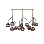 Sedona Chandelier - Satin Nickel / Transparent Smoke