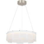 Stratos Chandelier - Satin Nickel / Frost