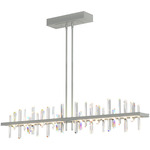Solitude Large Linear Pendant - Vintage Platinum / Crystal